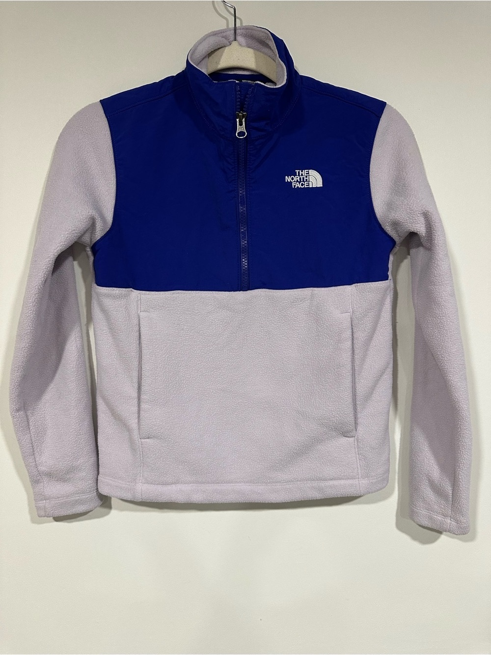 The North Face Pullover Fleece Jacket Teen Sz M 10 Tundra Lavender Fog